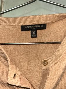 Banana Republic Beige Wool-Blend Cardigan (XS)