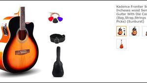 Kadence Frontier Semi Acoustic Guitar 40&#34;