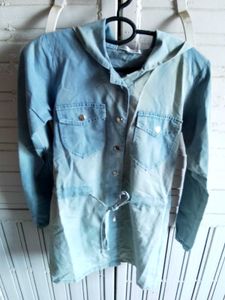 Clearance Denim Hooded Shrug