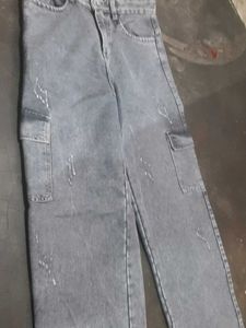 Gray Denim Pants Used Once
