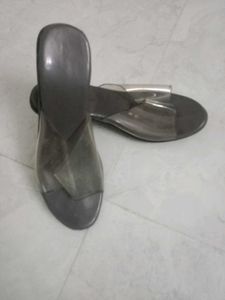 Trendy Clear Heeled Mules