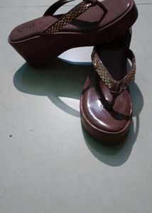 H&amp;M Brown Wedge Sandals