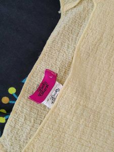 Yellow Square Neck Top