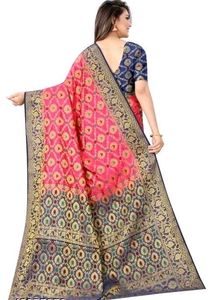 fine wear Cotton silk Multicolor sarees.