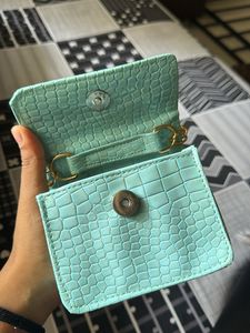 Mini Croc-Embossed Top Handle Bag