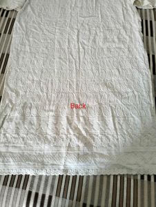 White Chikankari Cotton Kurta