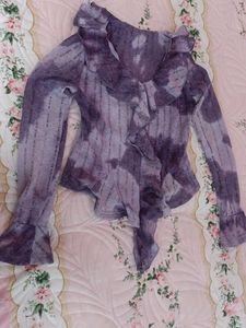 Savana Ruffled Tie-Dye Top..but label got cut