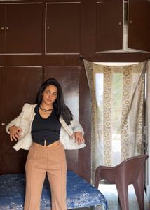 Set of Tweed Jacket with woolen pants