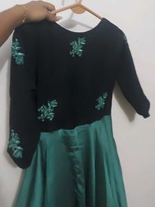 Teal and Black Dress