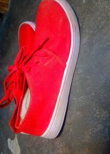 Canvas Casual Shoes - Red &amp; Black - Loot Deal