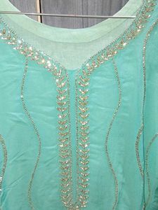 Aqua Embellished Kurti