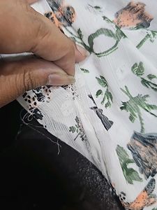 Lain Quarters White Floral Georgette Dress