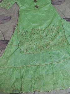 Pistachio Green Attach Shirt Kurti Dress 💚