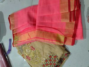 Baby Pink Saree New Sale