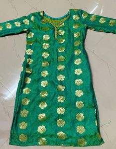 Elegant Green Floral Kurta✨