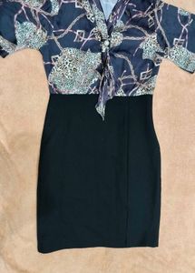 Chic Chain & Animal Print Dress