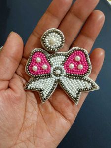 Cute Bow Beaded Earrings