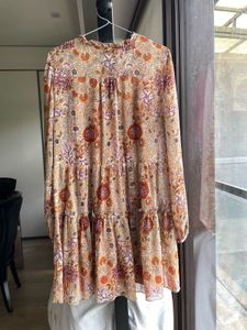 Floral Print Tiered Mini Dress