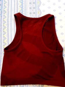 Maroon Racerback Crop Top