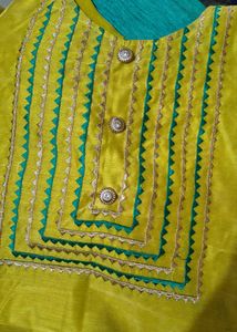 Yellow Embroidered Kurta Set