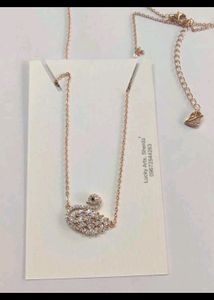 925 Rose Gold Silver Necklace &amp;Chain Wth Hallmark