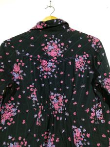 Black with Flowers Shirt