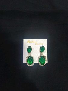 Green Diamond Earrings
