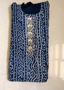 Jaipuri Gota Patti Suit Embroided With Dupatta