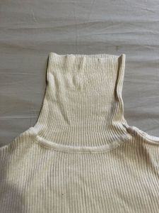 Ribbed Turtleneck Top