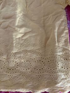 Yellow Eyelet Detail Top