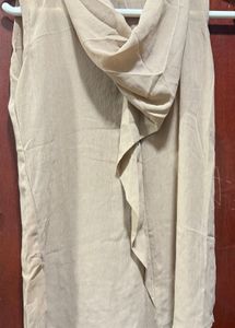 Elegant Sleeveless Beige Top