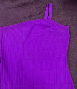 Purple One-Shoulder Dress