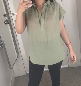 H&amp;M Olive Green Top- Loose Fit- Worn Once