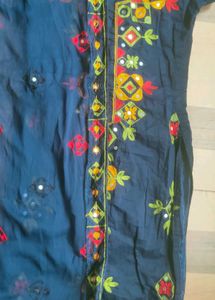 A Beautiful Blue Kurta Pant  And Dupatta Set