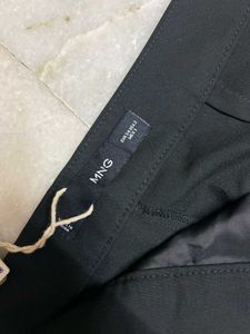 MANGO Chic Black Wide Leg Pants