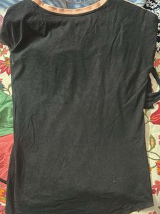 Peach &amp; Black Graphic Tee