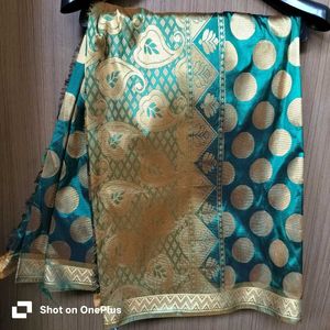 Brand new Elegant green& Gold Saree