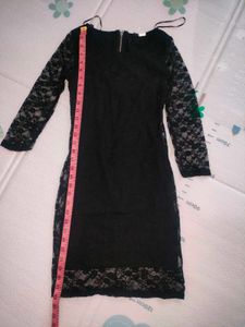 Black Lace Long Sleeve Dress