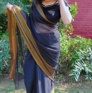 Elegant Black Saree