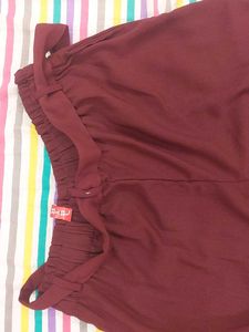 Maroon Palazzo Pants