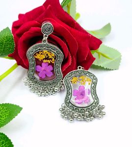 Handmade Resin Flower Earrings