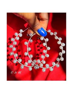 Combo Of 4 Pearl Hoops ...💞
