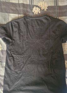 Roadster Black Round Neck T Shirt, Size - S
