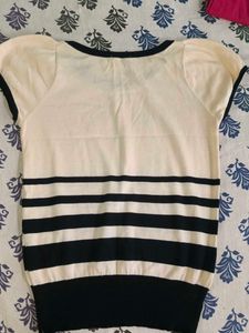 Striped T-Shirt with Puff Sleeves