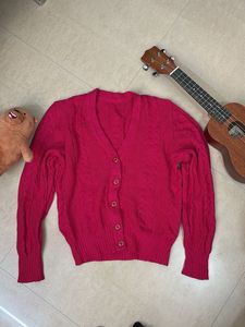Pink Knit Cardigan