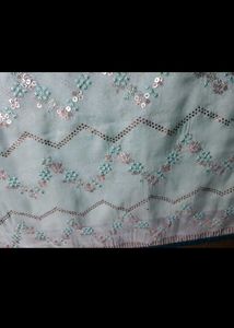 Sky Blue Colour Saree