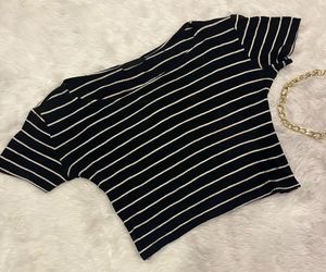 Striped Ribbed Tee