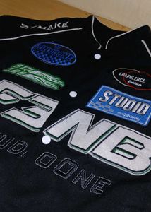 Black Pacthed Racer Jacket