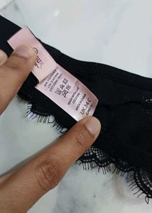 Black Lace Halter Neck Bralette 34C