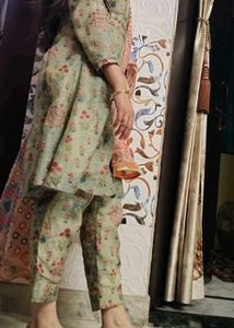Floral Print Pant  Kameez Suit